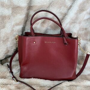 Michael Kors Burgundy Leather Tote